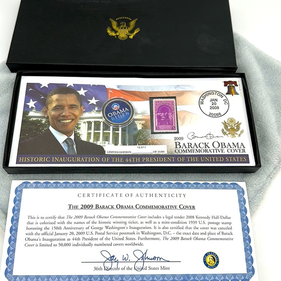 Barack Obama Commemorative Limited Edition Cover Coin & Stamp - Picture 1 of 8
